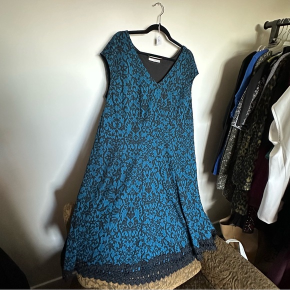 [#86] Blue & Black Dress (Approx. Size XXL) - Picture 1 of 3
